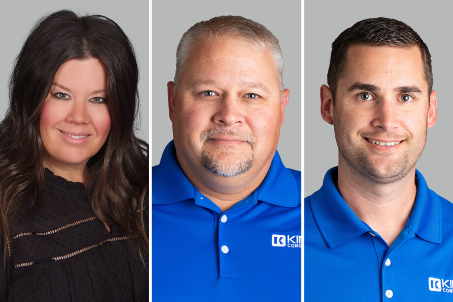 Emily Hughes, Casey Sowell and Lance Wright of Kinco Constructors in Little Rock.