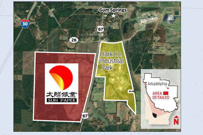 The would-be site of the now canceled Sun Paper project.