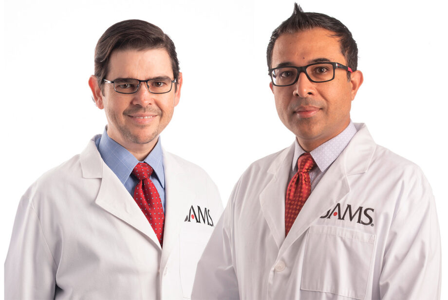 Dr. Manuel E. Gonzalez and Dr. Nasir Khan of UAMS in Little Rock.