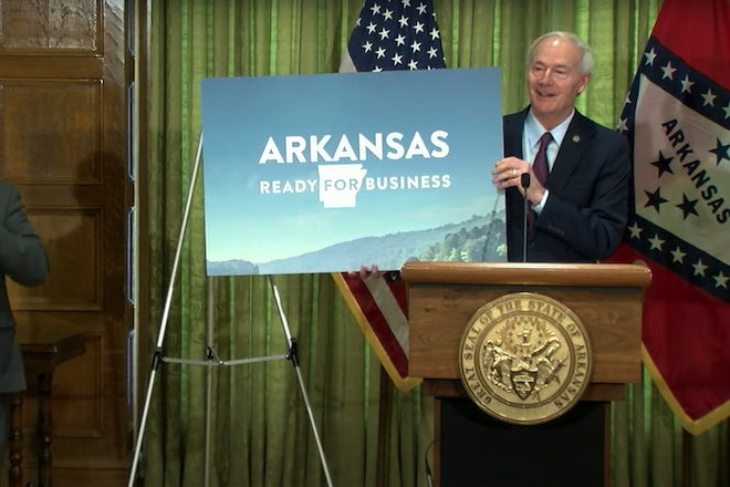 Gov. Asa Hutchinson announced how restaurants will be able to begin opening for dine-in service on May 11.