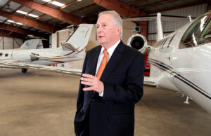 North Little Rock Mayor Joe Smith at the North Little Rock airport last year, when he was promoting a $4 million construction project. Now the work is on hold.