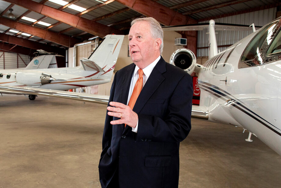 North Little Rock Mayor Joe Smith at the North Little Rock airport last year, when he was promoting a $4 million construction project. Now the work is on hold.