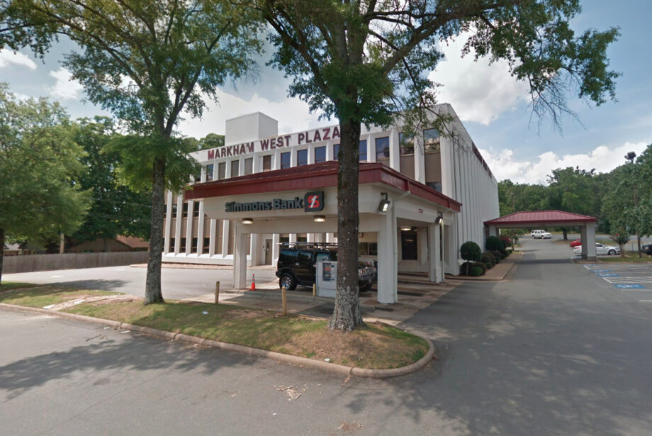 Simmons Bank closed on Monday its branch inside Markham West Plaza at 8500 W. Markham St. in Little Rock, along with two other locations in central Arkansas.
