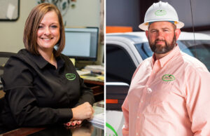 Dusty Norris and Josh Copeland of the Crow Group Inc. in Morrilton.