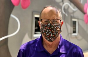 Fayetteville Mayor Lioneld Jordan, pictured on a city website and his Facebook page promoting the city council's new mask ordinance.