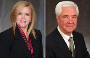 Karissa Rushing and Larry Wood of First Electric Cooperative.