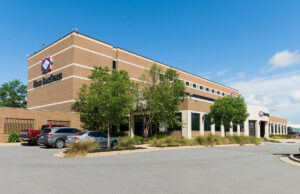 Centennial Bank’s headquarters 
on Harkrider Street in Conway.