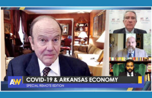 Randy Zook (upper right) on Arkansas Week with Steve Barnes.