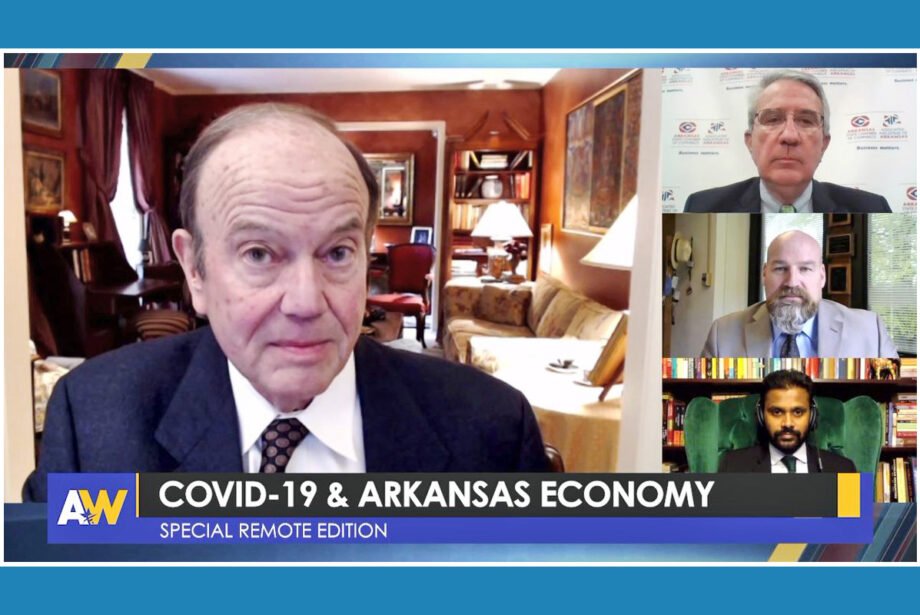 Randy Zook (upper right) on Arkansas Week with Steve Barnes.