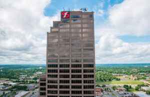 The 40-story Simmons Tower in downtown Little Rock is the tallest building in Arkansas.