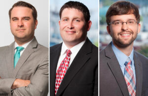 Michael Pierce, Nathan Poston and Greg Walker of Landmark PLC in Little Rock.