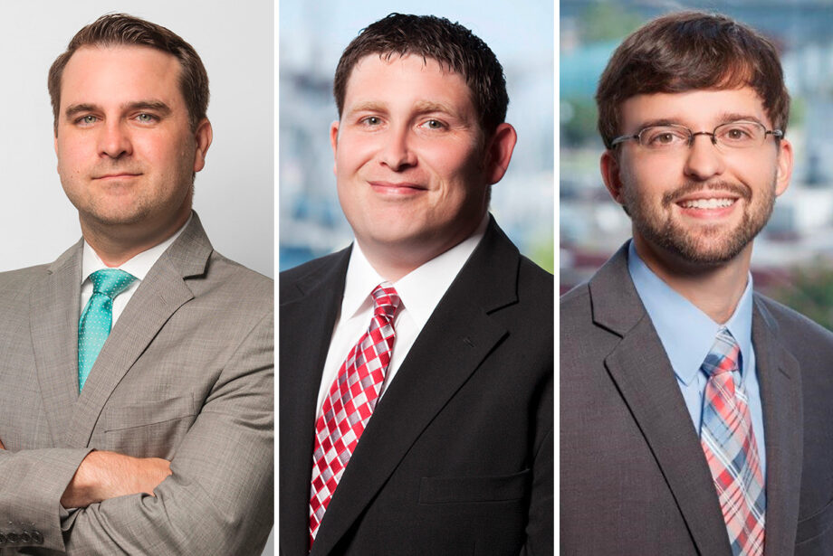 Michael Pierce, Nathan Poston and Greg Walker of Landmark PLC in Little Rock.