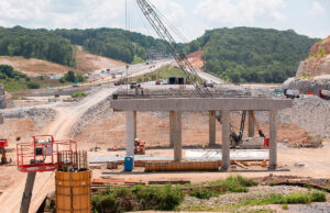 Construction is moving forward on the Bella Vista bypass in Benton County in northwest Arkansas.