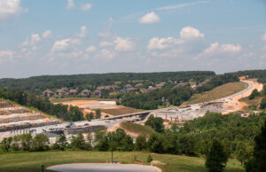 A view of construction work on the Bella Vista bypass in northern Benton County.