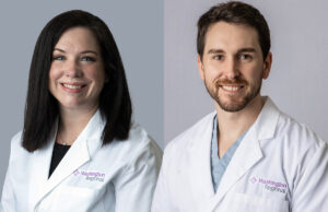 Dr. Stephanie Pereira and Dr. Ryan Mantooth of Washington Regional in Fayetteville.