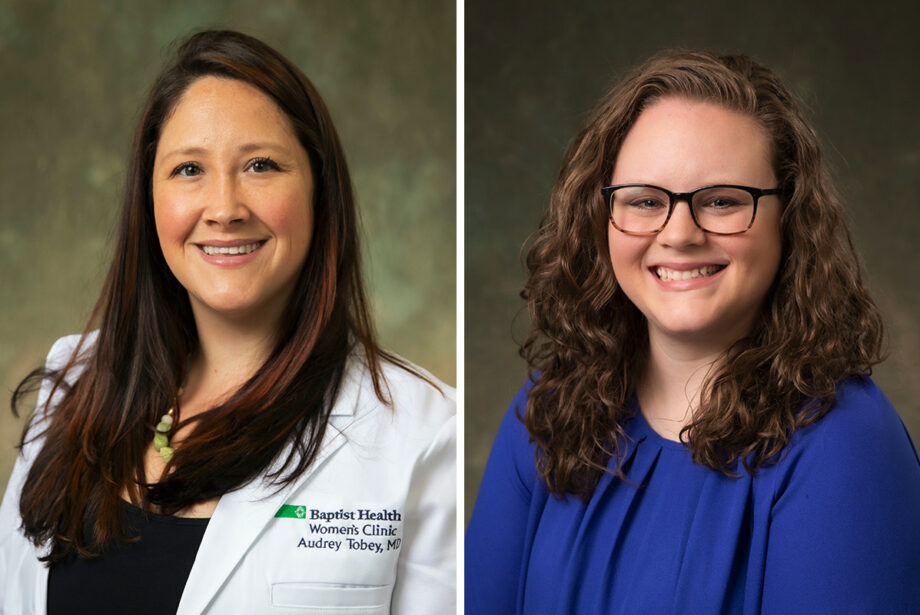 Dr. Audrey Tobey of Baptist Health Women’s Clinic and Dr. Carly Roark of Baptist Health Pediatric Clinic, both in Conway.