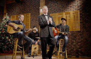 Tom Brannon and the band Tragickly White during Brannon's final "THV This Morning" broadcast in December 2017.