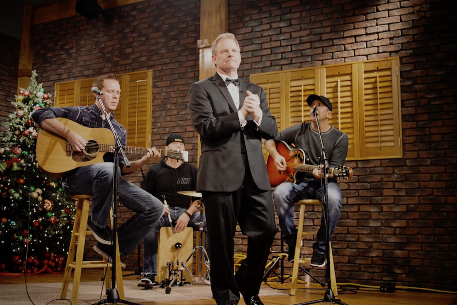 Tom Brannon and the band Tragickly White during Brannon's final "THV This Morning" broadcast in December 2017.