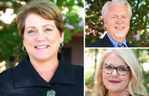 Clockwise from left: Kelli Embry, Steve Trusty and Janet Brewer of National Park College in Hot Springs.