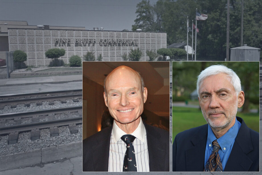 After acquiring the Pine Bluff Commercial, Walter Hussman, left, named Byron Tate as its editor.