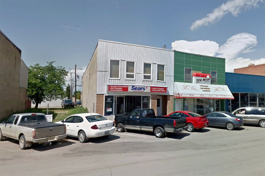 A Sears catalog sales merchandising store in Assiniboia, Saskatchewan.