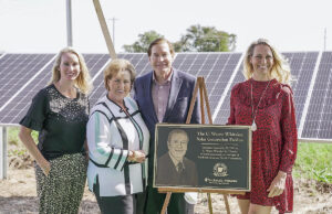 C. Wayne Whitaker, longtime CEO of Southwest Arkansas Electric Cooperative, with his wife, Diana, and daughters Stacey White, left, and Sharla Stevanovic, right.