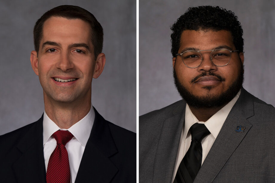 Incumbent Republican U.S. Sen. Tom Cotton faces Libertarian Ricky Dale Harrington Jr. in the general election.