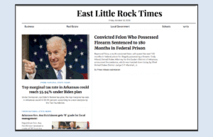 A sampling of screenshots from Metric Media Foundation news websites shows similarities.