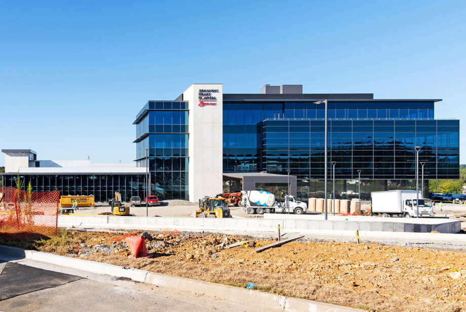 The new Arkansas Heart Hospital facility in Bryant is expected to open in January, and its Saline County clinic will be part of the 94,485-SF Encore Medical Center layout.