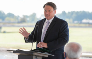 Revolution&nbsp;CEO Sean Whiteley speaks Wednesday morning at an event announcing the company's plan to expand its plant at the Little Rock Port and create 60 jobs.