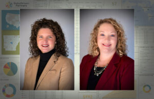 Mallory Van Dover and Jennifer Carlisle are the owners and partners of Data Driven Partners, a company that services clients by gathering and formulating data into easy-to-read and accessible dashboards.