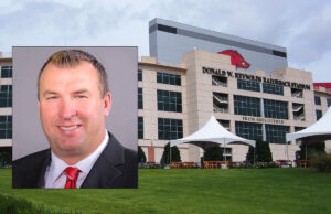 Former Arkansas coach Bret Bielema did not have a fond parting with Donald W. Reynolds Razorback Stadium in Fayetteville; he was fired after several lackluster seasons. But he had a multimillion-dollar buyout clause, and that bonanza is at the center of a bitter legal battle.