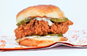 The popularity of chicken sandwiches at fast-food and similar restaurants, such as this one from Popeyes, continues to grow.