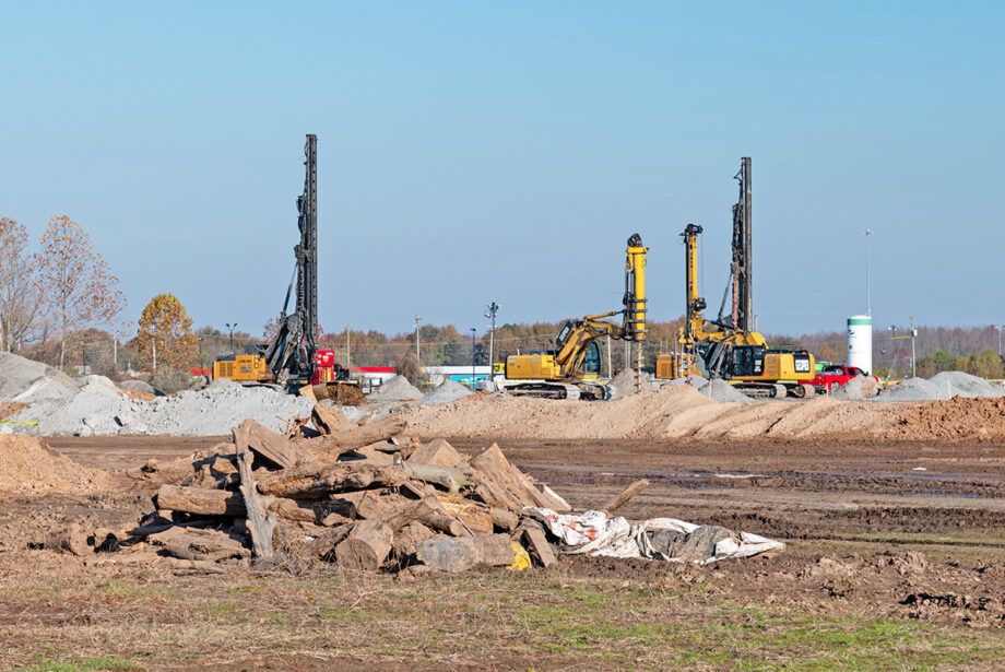 Amazon fulfillment center site work at 13001 U.S. 70.