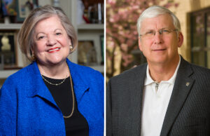 Montine McNulty, executive director of the Arkansas Hospitality Association, and Steve Arrison, CEO of Visit Hot Springs