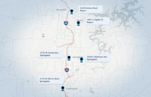 Orion Real Estate Group purchased five Car-Mart locations in northwest Arkansas.