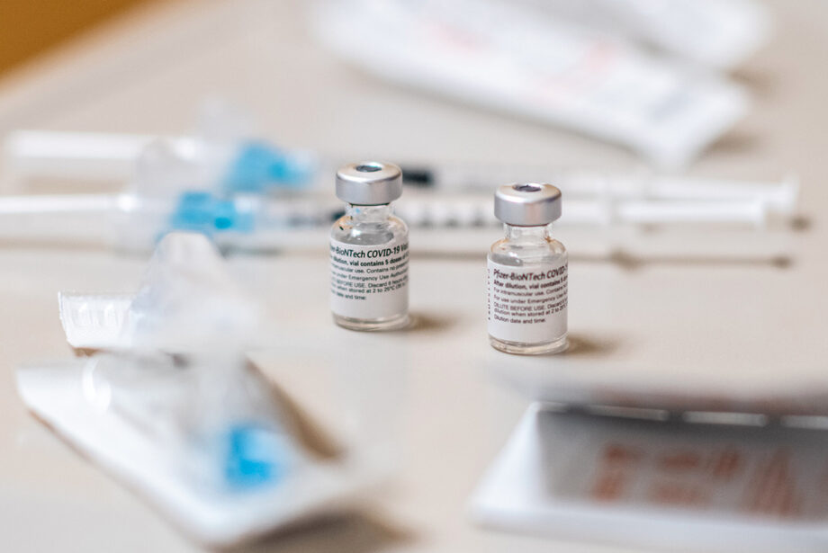 Vaccinations are prepared at UAMS to prevent the spread of COVID-19.