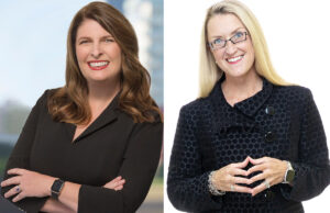 Natalie Ghidotti, president and founder of the Ghidotti marketing firm, and Sharon Tallach Vogelpohl, president and CEO of MHP/Team SI, both of Little Rock