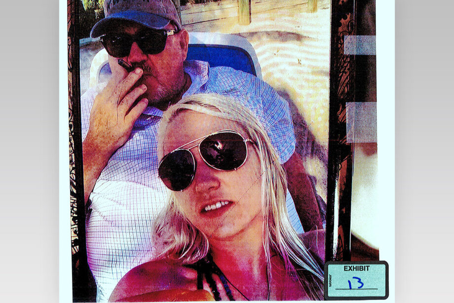 Terry Fleming, left, and Kaylee Cathcart, in an exhibit in a civil suit filed last month.