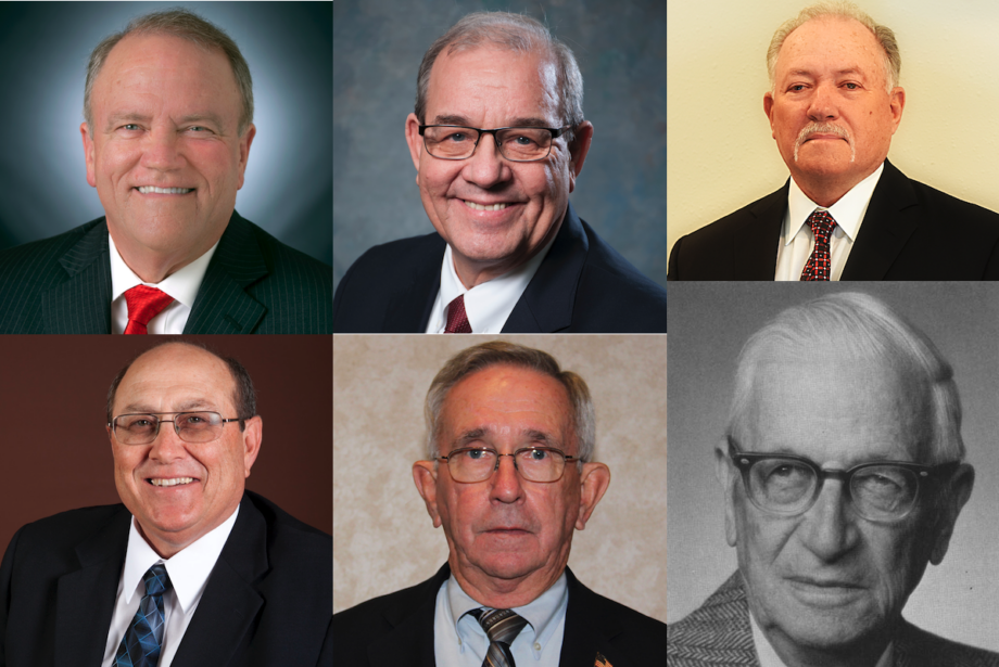 Top row, from left:&nbsp;Mark Waldrip,&nbsp;Randy Veach and&nbsp;Joe Don Greenwood. Bottom row, from left:&nbsp;Rick Cartwright,&nbsp;Andrew Wargo III and&nbsp;Russell Roy Reynolds.