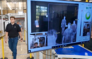 Tyson Foods Inc. hopes technological advances will help it fight COVID, including computerized screening systems that determine employees’ temperatures before they report to their work stations.