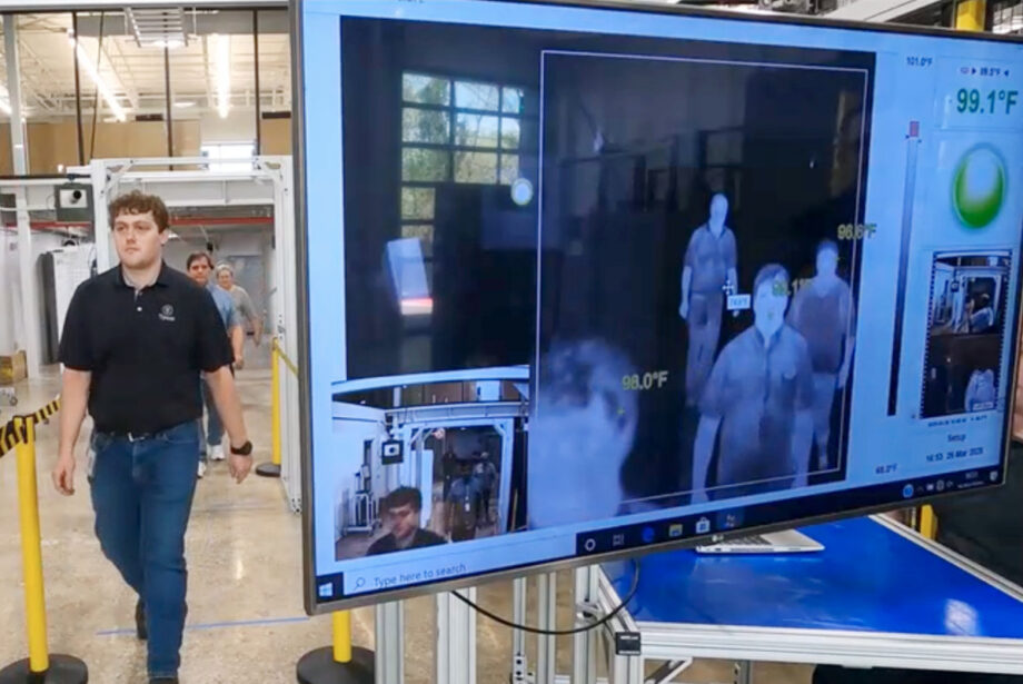 Tyson Foods Inc. hopes technological advances will help it fight COVID, including computerized screening systems that determine employees’ temperatures before they report to their work stations.