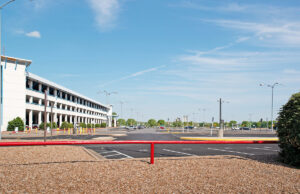 The pandemic means plenty of parking space at Clinton National Airport.