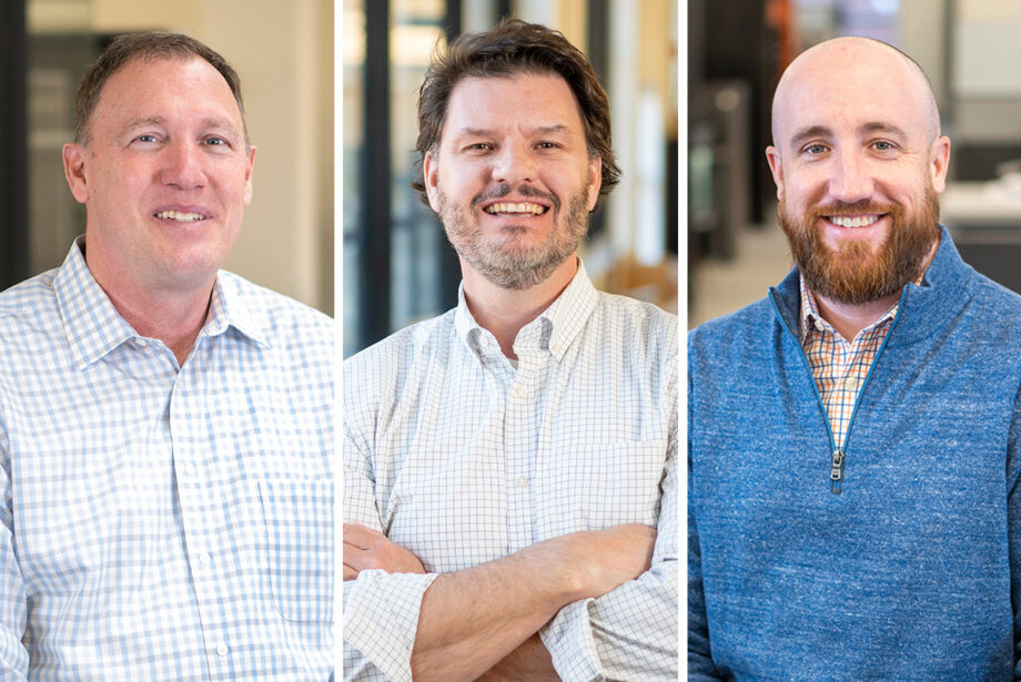 Greg Cockmon, Dan Fowler and Aaron Scott of Cromwell Architects Engineers in Little Rock