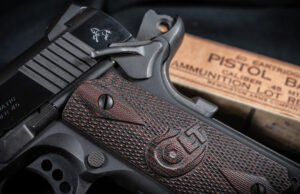 A Colt model 1911 Lightweight Commander (45ACP).