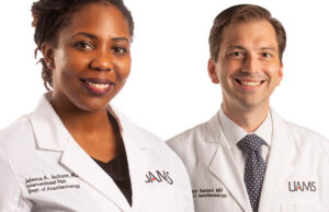 Dr. Jaleesa A. Jackson and Dr. Joseph Sanford of UAMS
