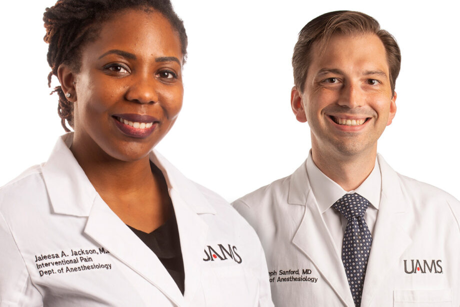 Dr. Jaleesa A. Jackson and Dr. Joseph Sanford of UAMS