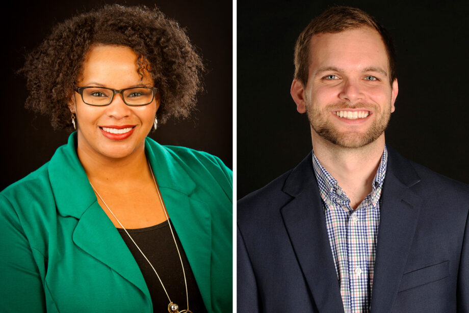 Adena White and Lee Hogan of the Conway Area Chamber of Commerce