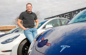 Collin Riggin is founder of Evolve Auto in North Little Rock, an EV dealership that has  sold a stake to Seal Solar.