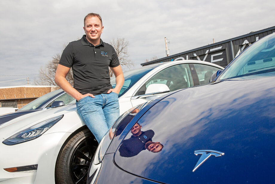 Collin Riggin is founder of Evolve Auto in North Little Rock, an EV dealership that has  sold a stake to Seal Solar.